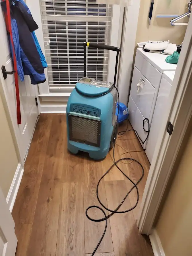 Commercial dehumidifier deployed for Flood Damage Cleanup in Malibu
